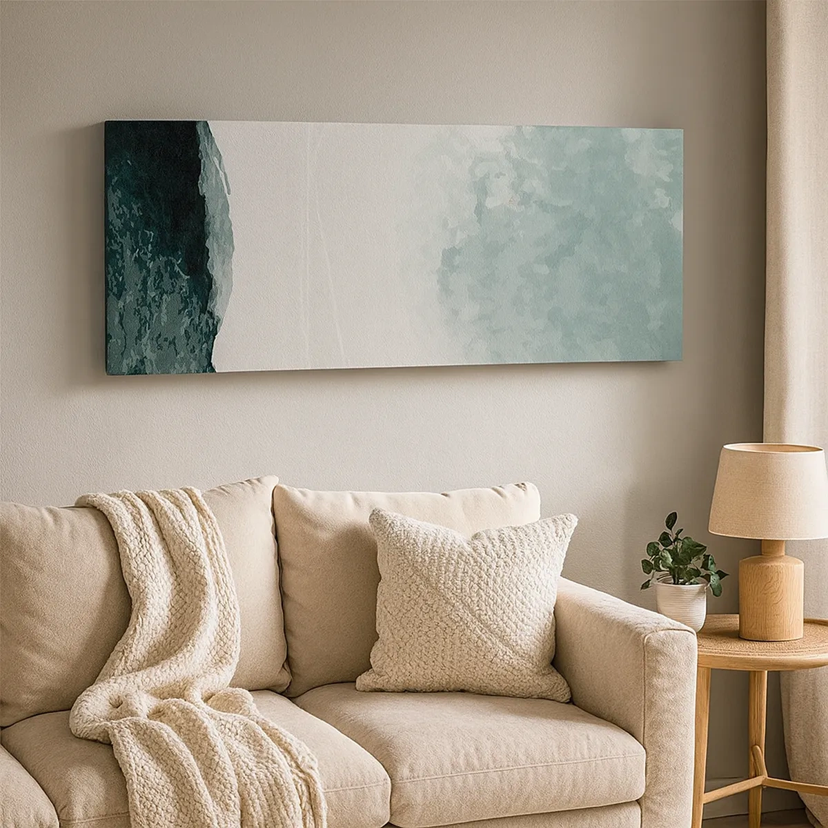 Bild auf Leinwand - Leinwandbild - Begegnung mit Nebel - 30x30 cm