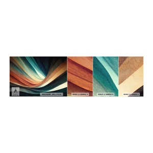 Fototapeten Muster Selbstklebend Deluxe Sticker - Aus Farben gewebt - Stück, Abstraktion, Linien - 100x30 cm
