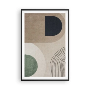 Poster in einem schwarzem Rahmen - Sanftheit des Ovals - 61x91 cm