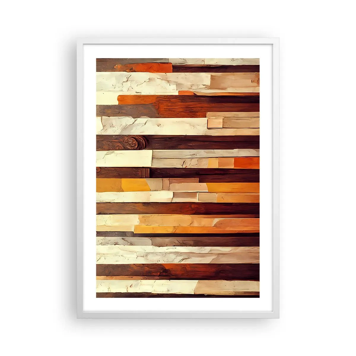 Poster in einem weißen Rahmen - Hymne der Waldbäume - 50x70 cm