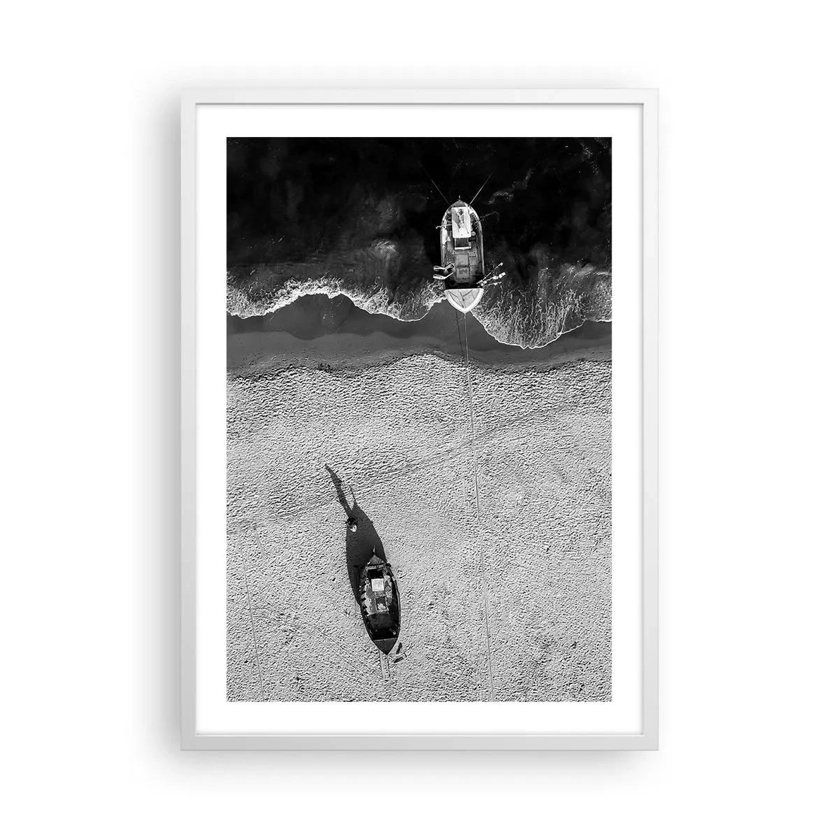 Poster in einem weißen Rahmen - Immer noch am Ufer… - 50x70 cm