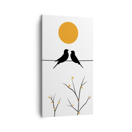 Bild auf Leinwand - Leinwandbild - Abend der Nachtigallen - 45x80 cm