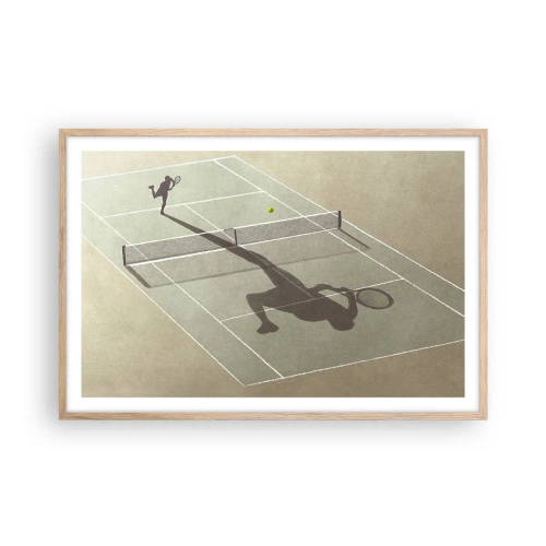 Poster in einem Rahmen aus heller Eiche - Überwinde dich selbst - 91x61 cm