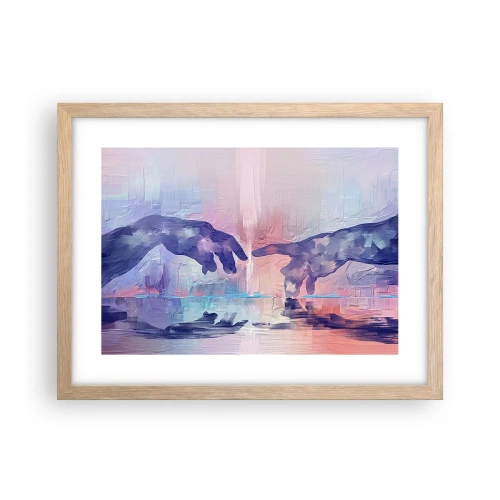 Poster in einem Rahmen aus heller Eiche - Göttlicher Funke des Lebens - 40x30 cm