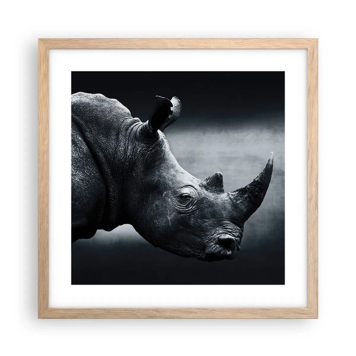 Poster in einem Rahmen aus heller Eiche - Richtiges Profil - 40x40 cm