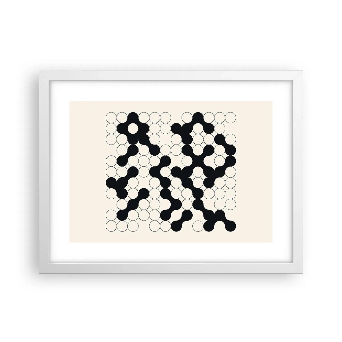 Poster in einem weißen Rahmen - Chinesisches Spiel – Variation - 40x30 cm