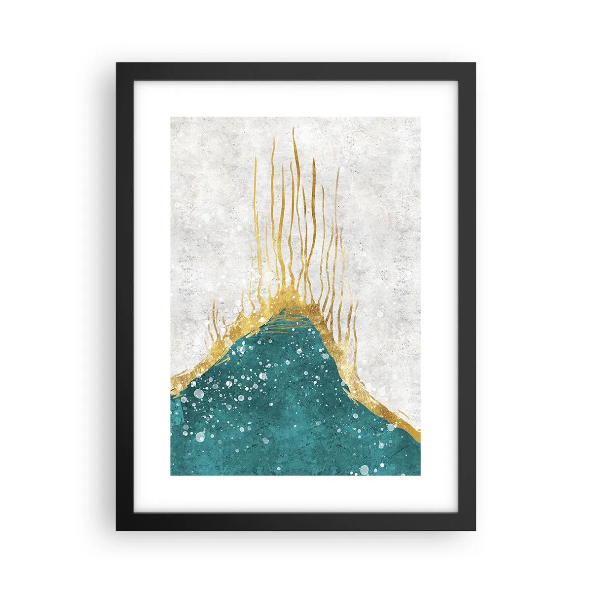 Poster in einem schwarzem Rahmen - Goldene Flut - 30x40 cm