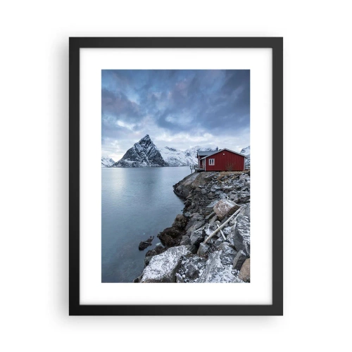 Poster in einem schwarzem Rahmen - Skandinavischer Rückzugsort - 30x40 cm