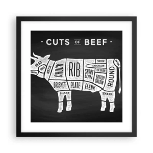 Poster in einem schwarzem Rahmen - Metzger Grundierung - 40x40 cm