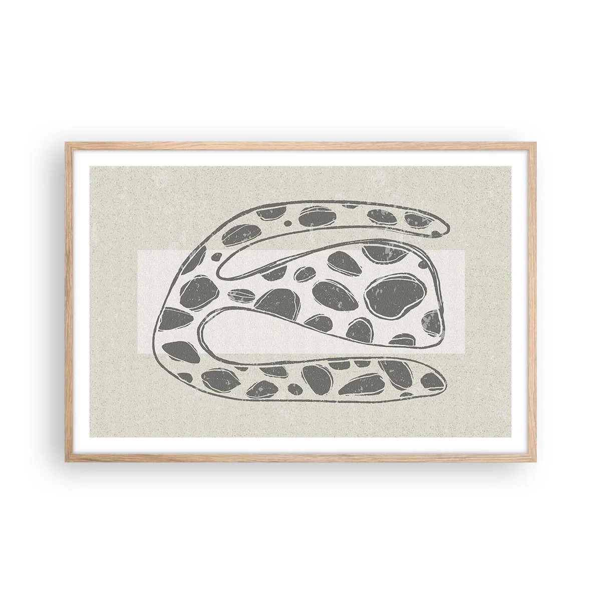 Poster in einem Rahmen aus heller Eiche - Seltsame Kreatur - 91x61 cm