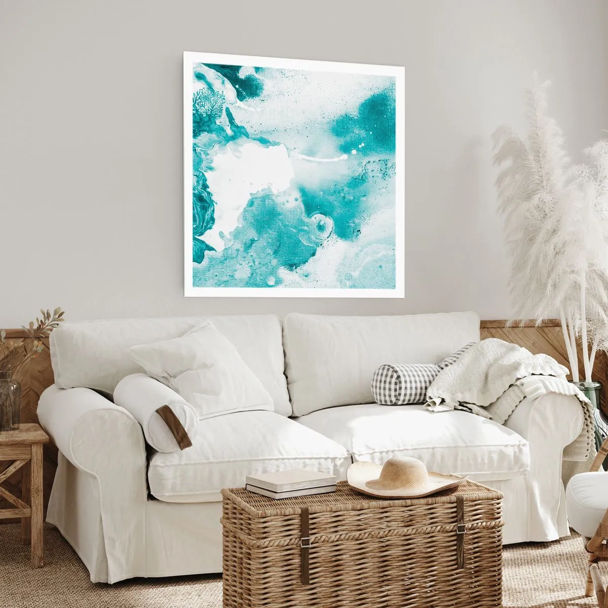 Poster - Morast von Blau - 30x30 cm