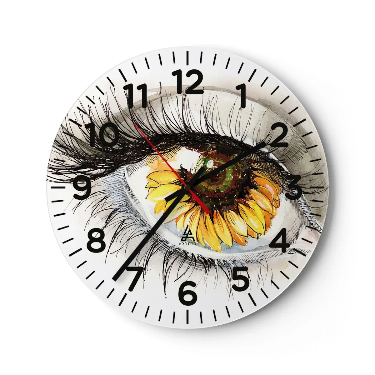 Wanduhr - Glasuhr - Ein Look so heiß wie der Sommer - 40x40 cm
