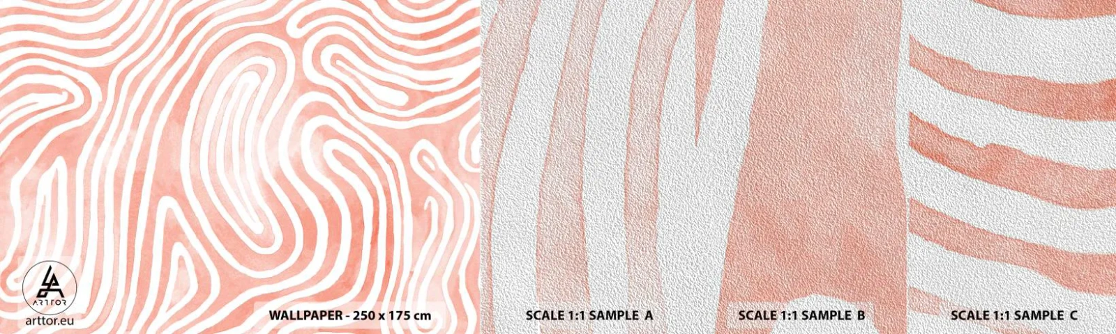 Fototapeten Muster Premium Sand - Im Korallenlabyrinth - Minimalismus, Moderne Kunst, Abstraktion - 100x30 cm