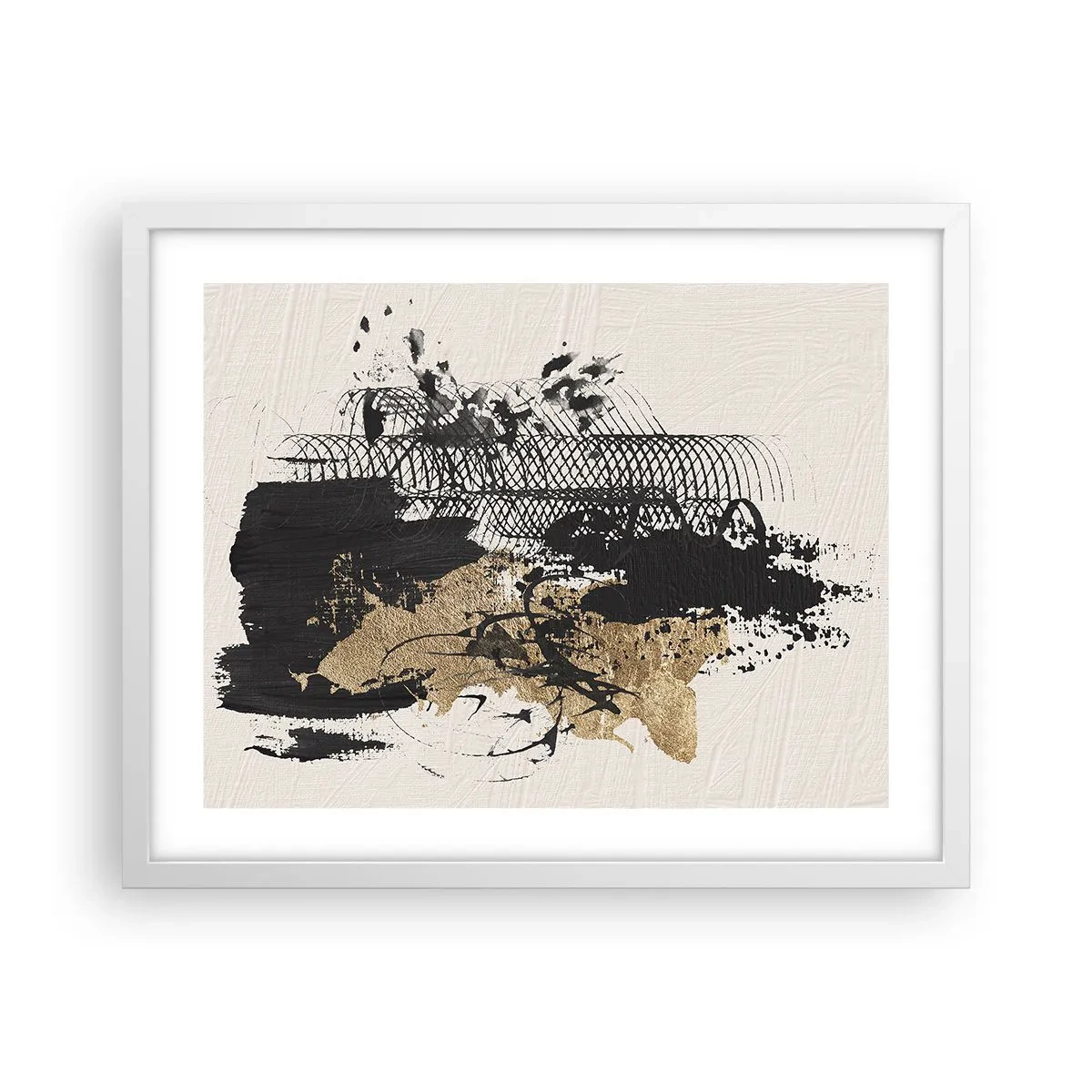 Poster in einem weißen Rahmen - Komposition mit Leidenschaft - 50x40 cm