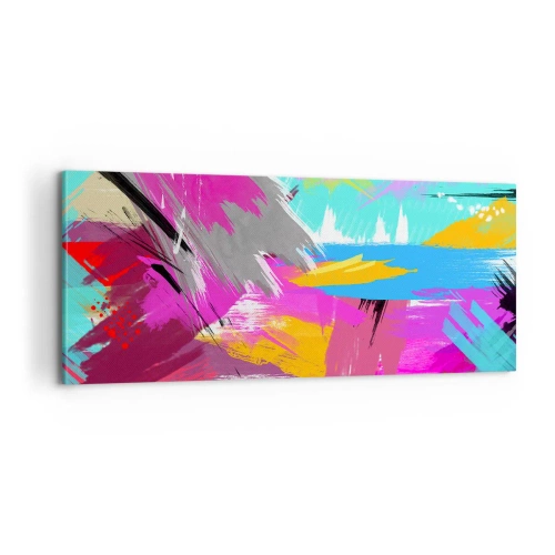 Bild auf Leinwand - Leinwandbild - Und nochmal und nochmal und nochmal wieder - 100x40 cm