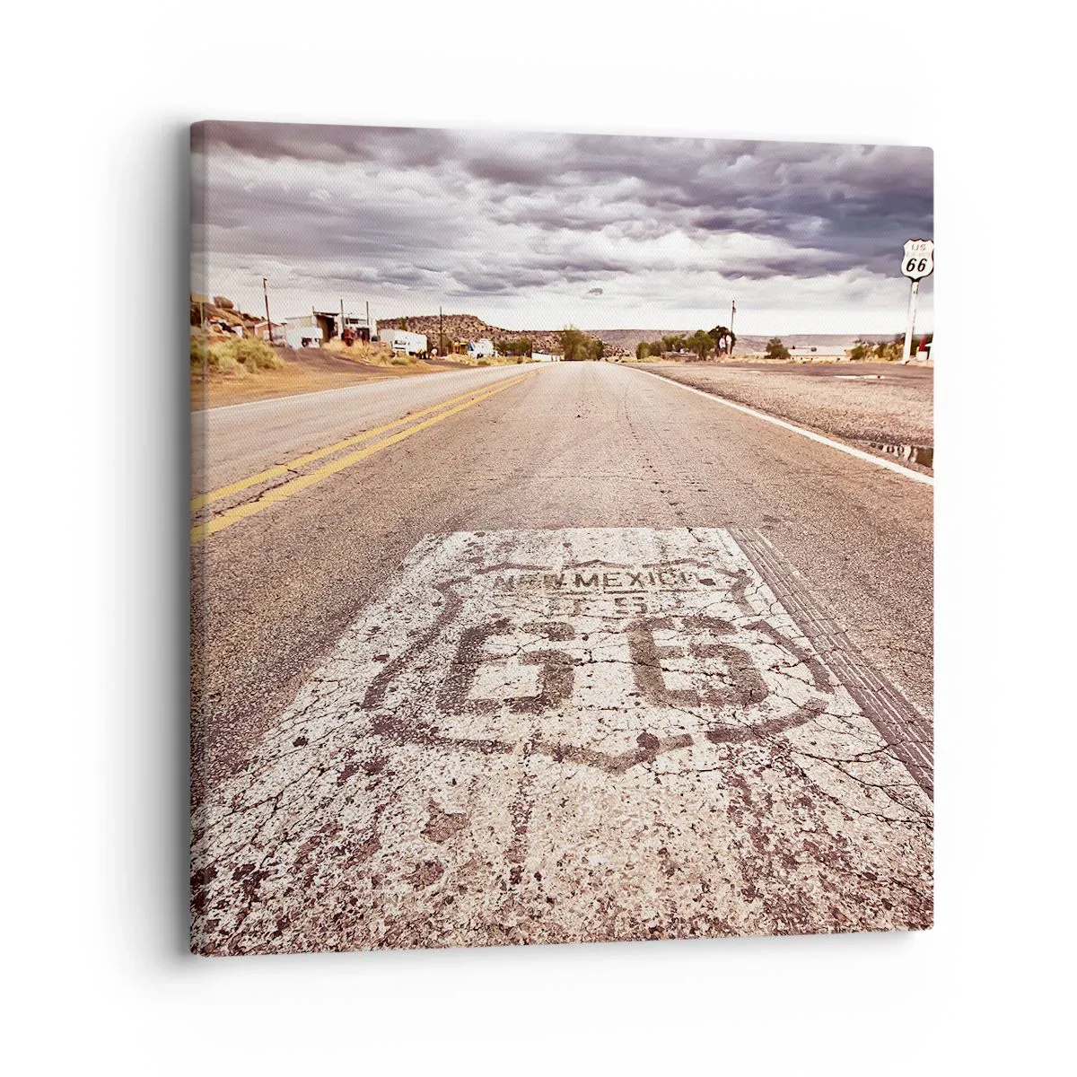 Bild auf Leinwand - Leinwandbild - Mother Road - eine amerikanische Legende - 30x30 cm
