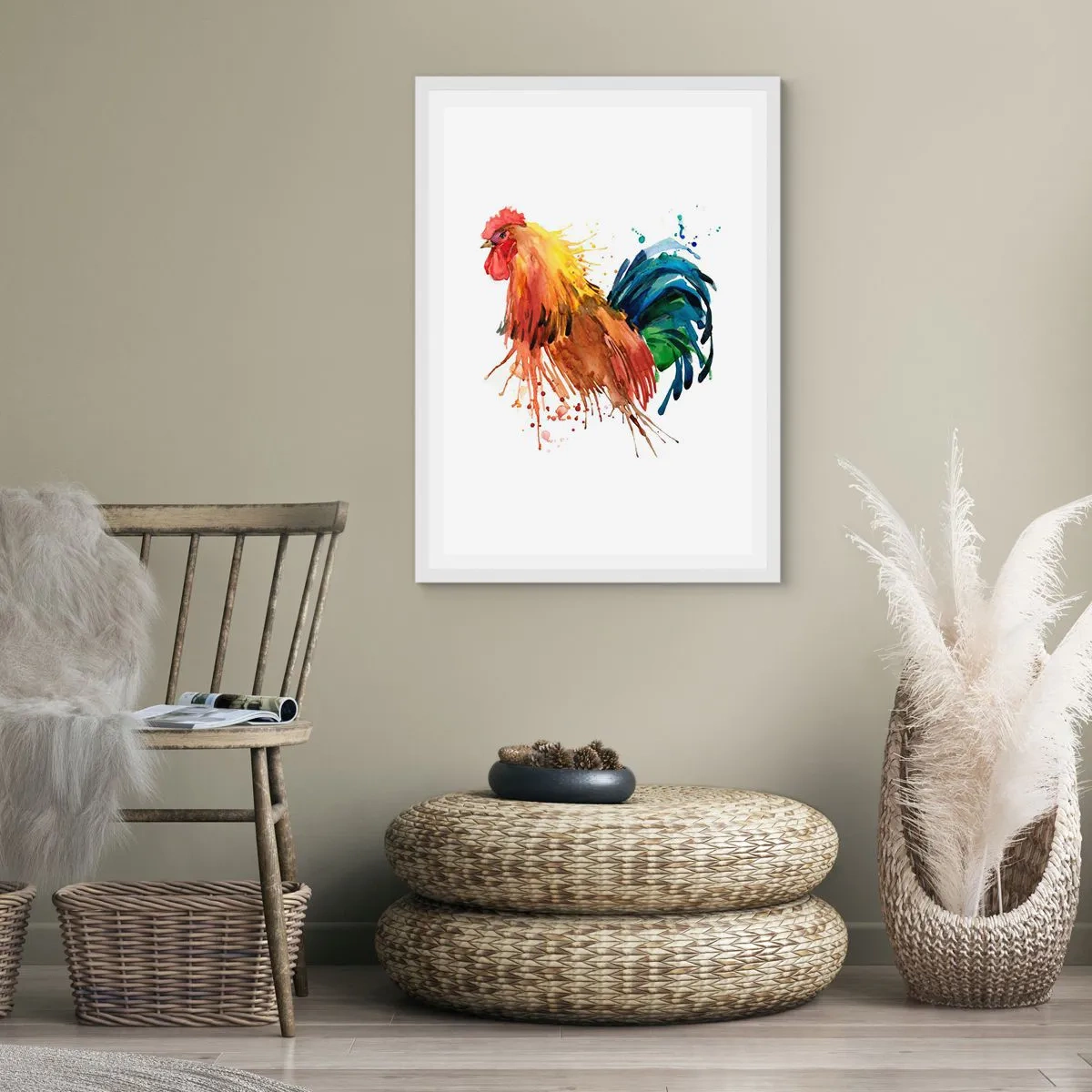 Poster in einem weißen Rahmen - Königliches Gewand, königlicher Stolz - 50x70 cm