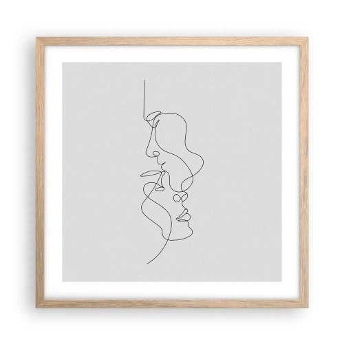 Poster in einem Rahmen aus heller Eiche - Die Hitze bitterer Begierden - 50x50 cm