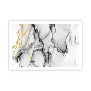 Poster - Komposition mit Goldmotiv - 91x61 cm