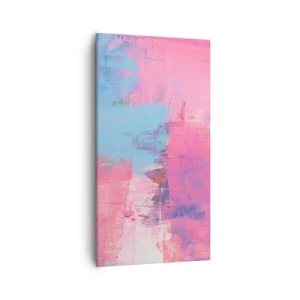 Bild auf Leinwand - Leinwandbild - Rosa, Blau und eine Prise Licht - 55x100 cm