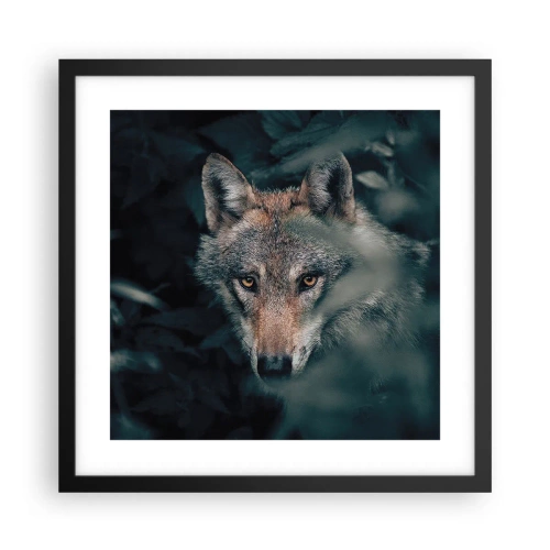 Poster in einem schwarzem Rahmen - Jäger - 40x40 cm