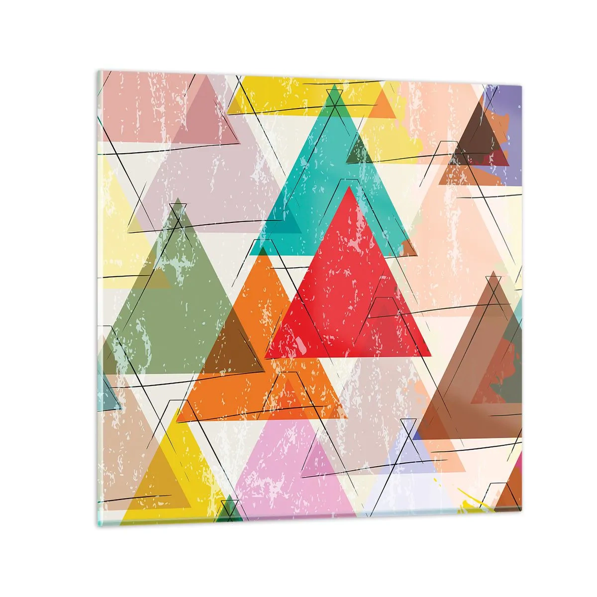 Glasbild - Bild auf glas - Drei mal drei - 40x40 cm