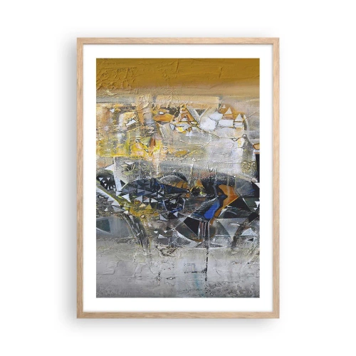 Poster in einem Rahmen aus heller Eiche - Alles wird gut - 50x70 cm