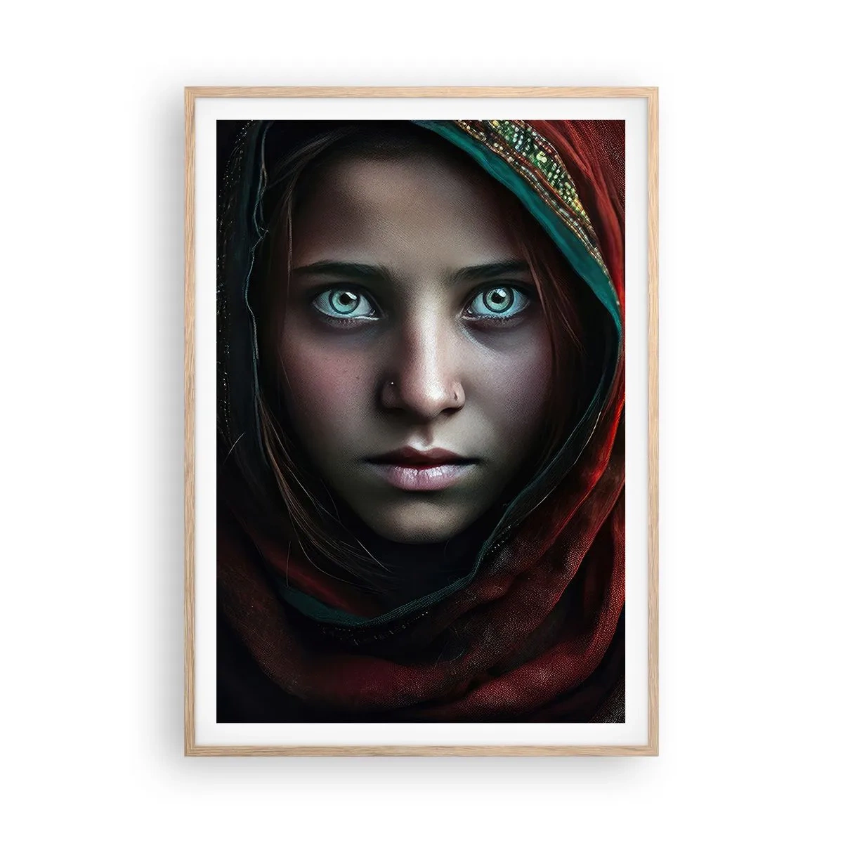 Poster in einem Rahmen aus heller Eiche - Prinzessin aus dem Osten - 70x100 cm