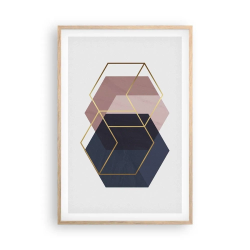 Poster in einem Rahmen aus heller Eiche - Die Kraft der Einfachheit - 61x91 cm