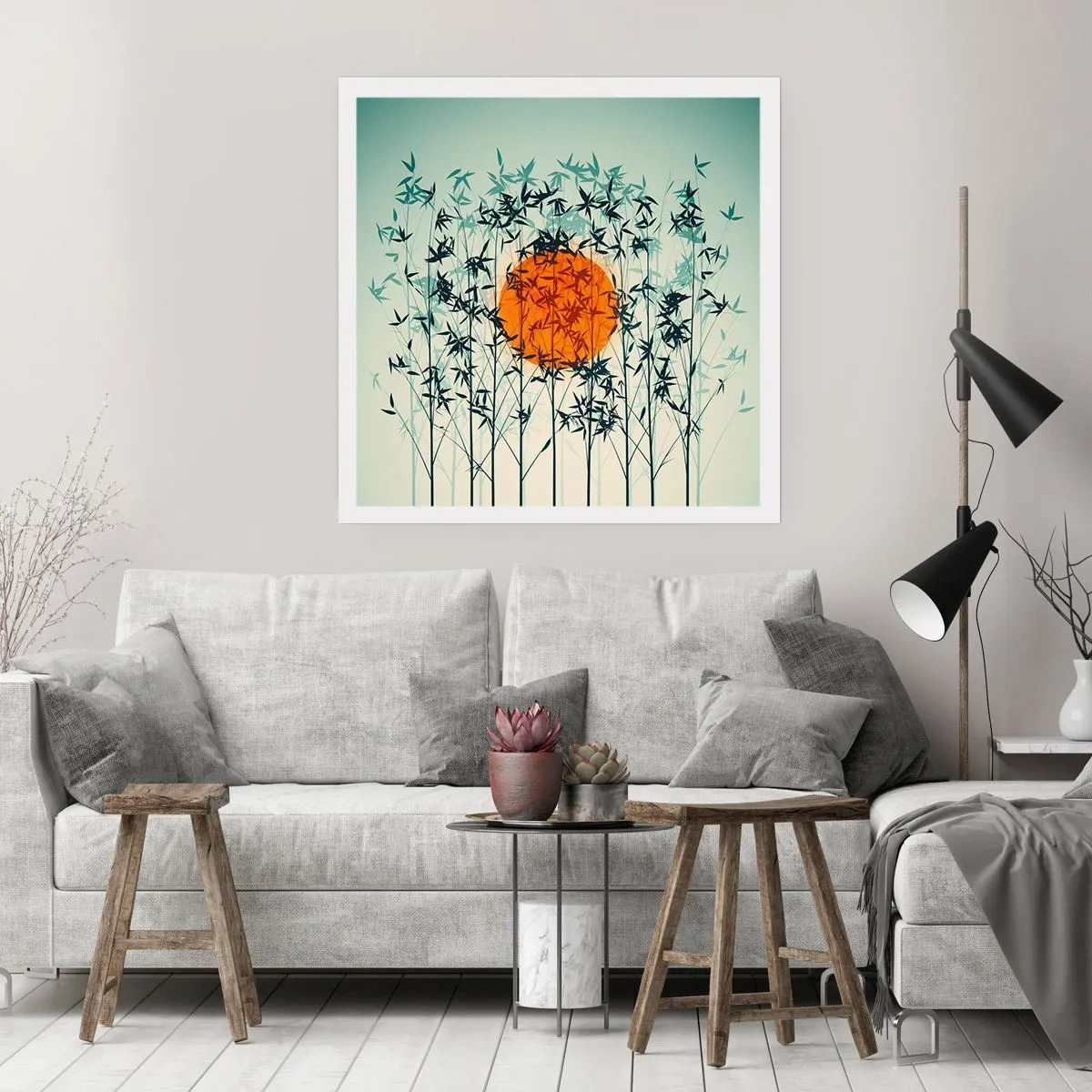 Poster - Japanische Sonne - 30x30 cm