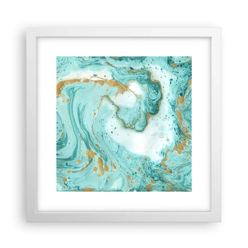 Poster in einem weißen Rahmen - Unter der großen Welle der Edo-Ära - 30x30 cm