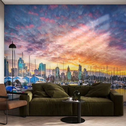 Fototapete Premium Canvas - Die Stadt der tausend Seefahrer - Landschaft, Stadt, Hafen - 400x280 cm