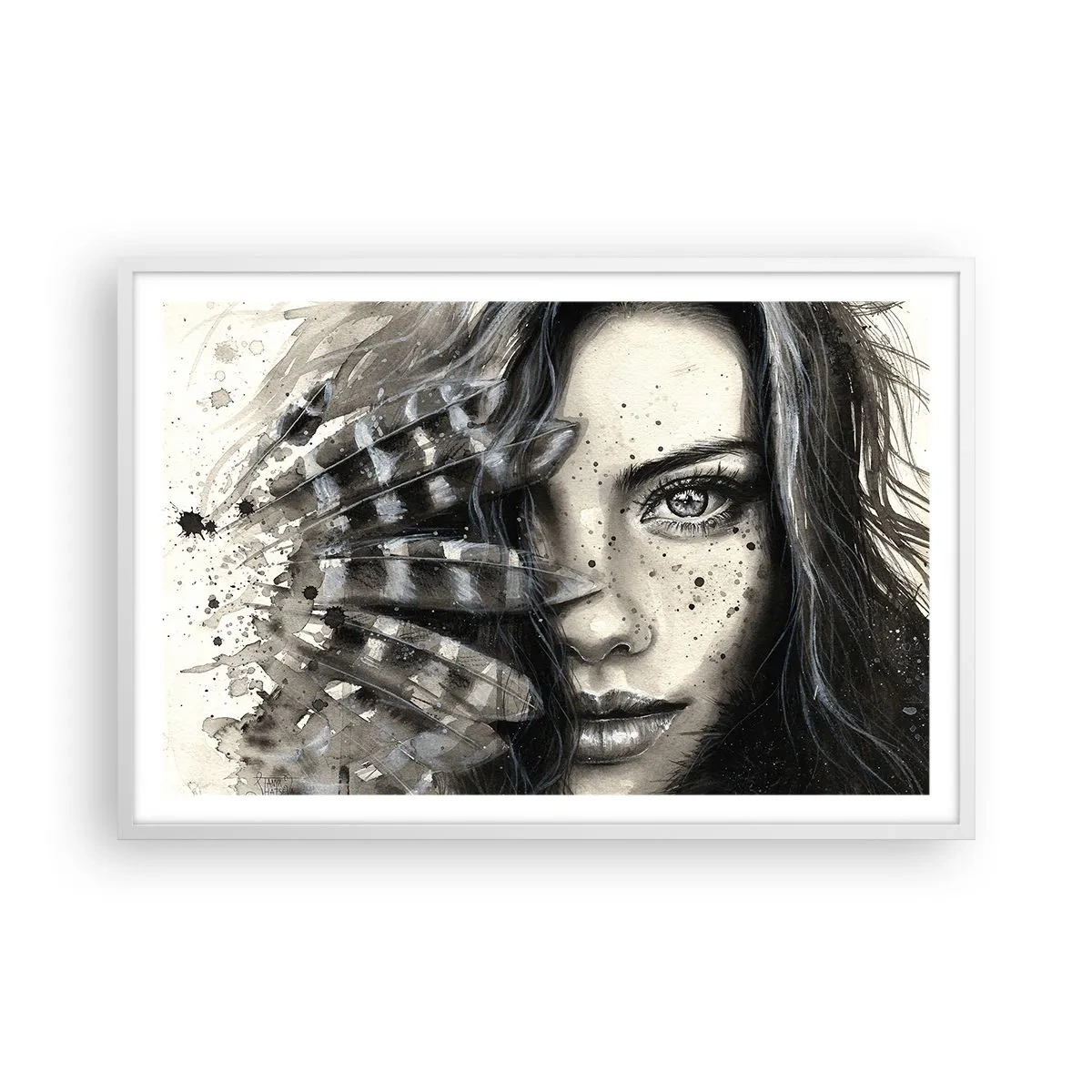 Poster in einem weißen Rahmen - Wilde Schönheit - 91x61 cm