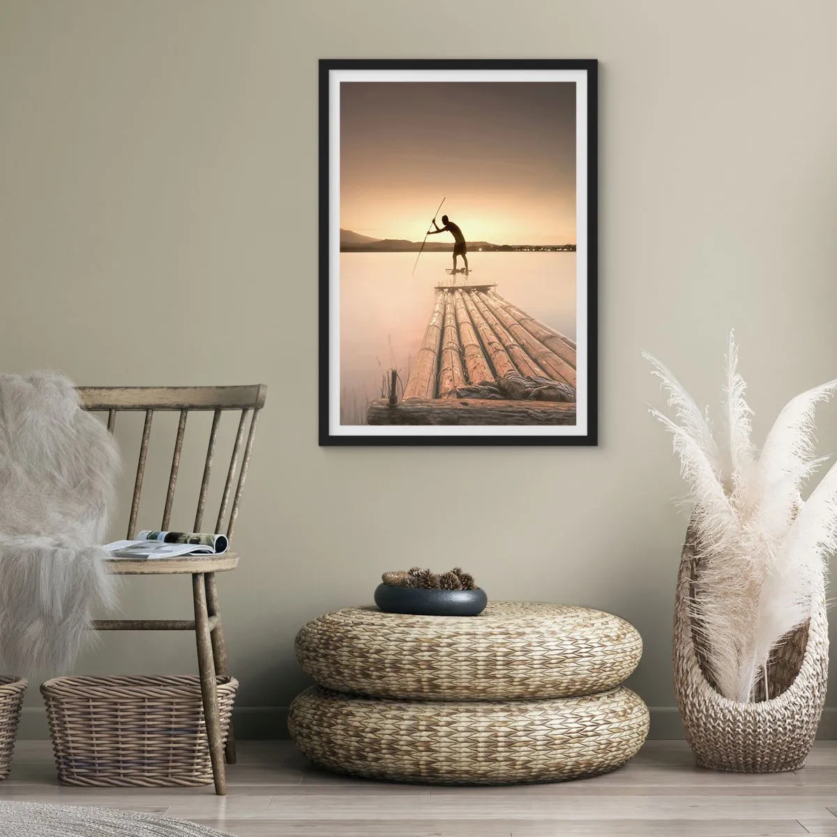 Poster in einem schwarzem Rahmen - Vor dem schlafen gehen - 40x50 cm