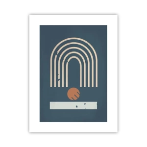 Poster - Geometrie auf dem Granatapfel - 30x40 cm