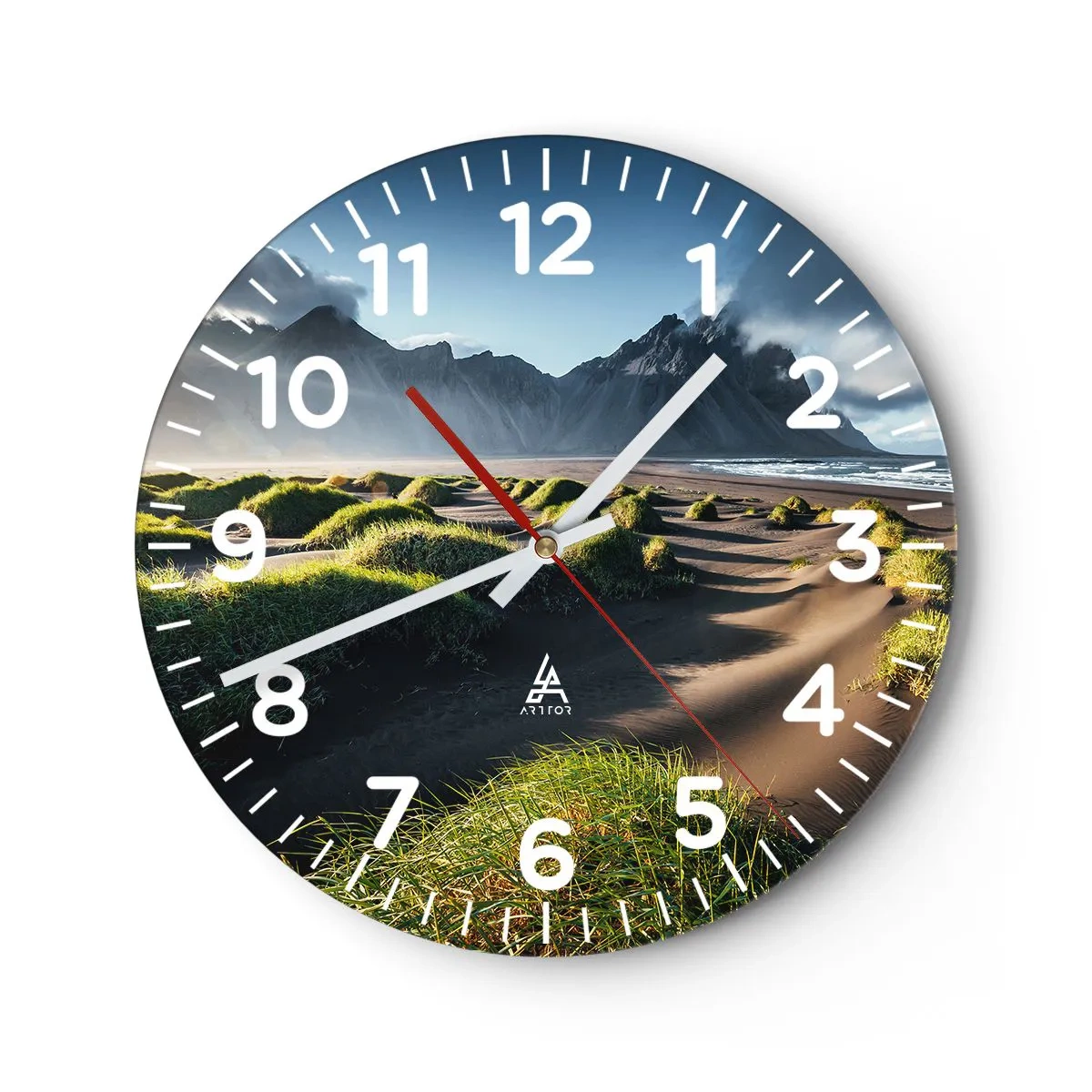 Wanduhr - Glasuhr - Harmonie der Elemente - 30x30 cm