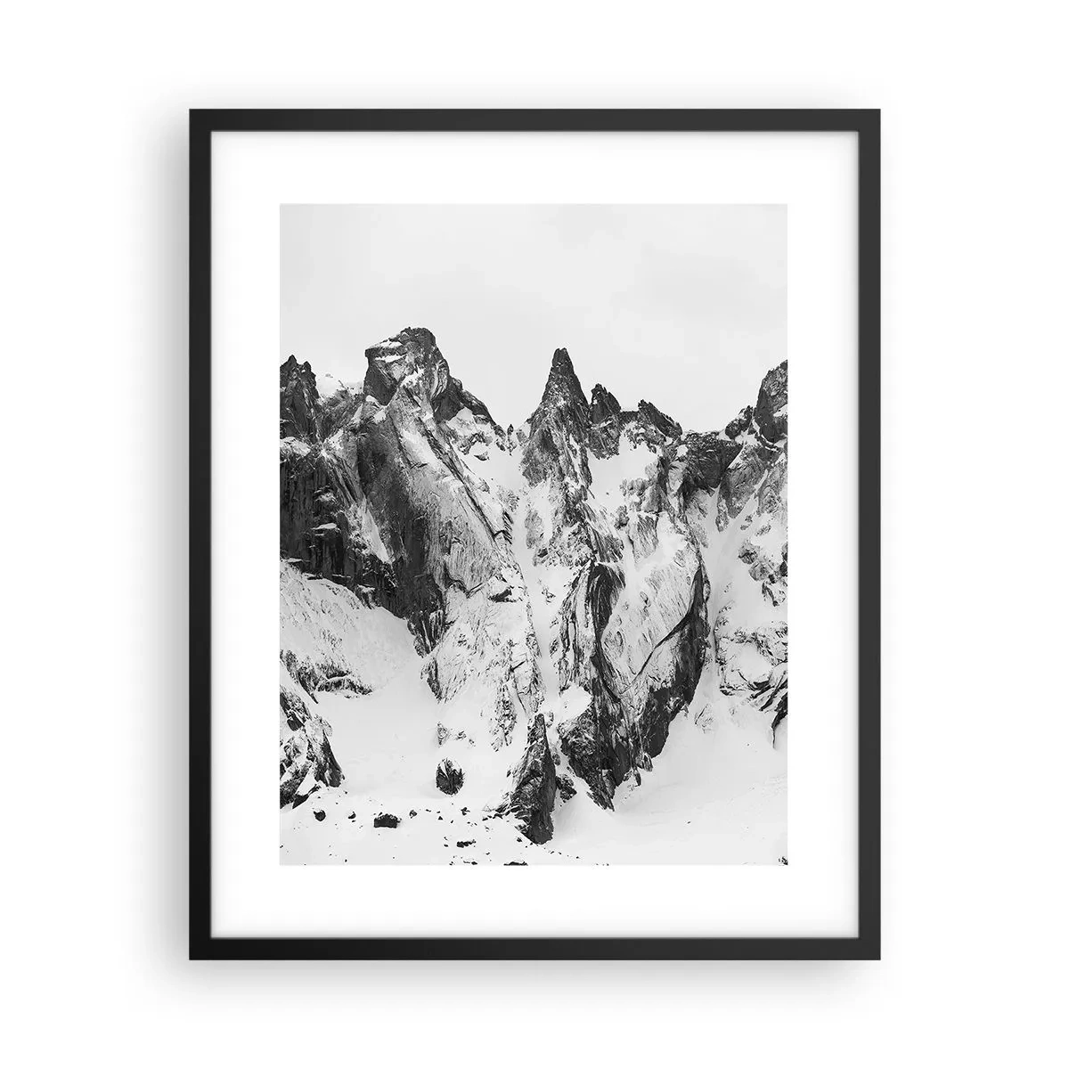 Poster in einem schwarzem Rahmen - Gefährlicher Granitgrat - 40x50 cm