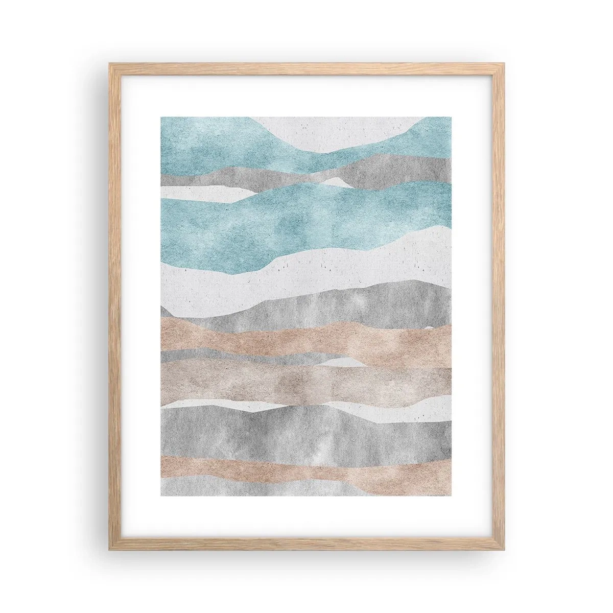 Poster in einem Rahmen aus heller Eiche - Studie über Nähe - 40x50 cm