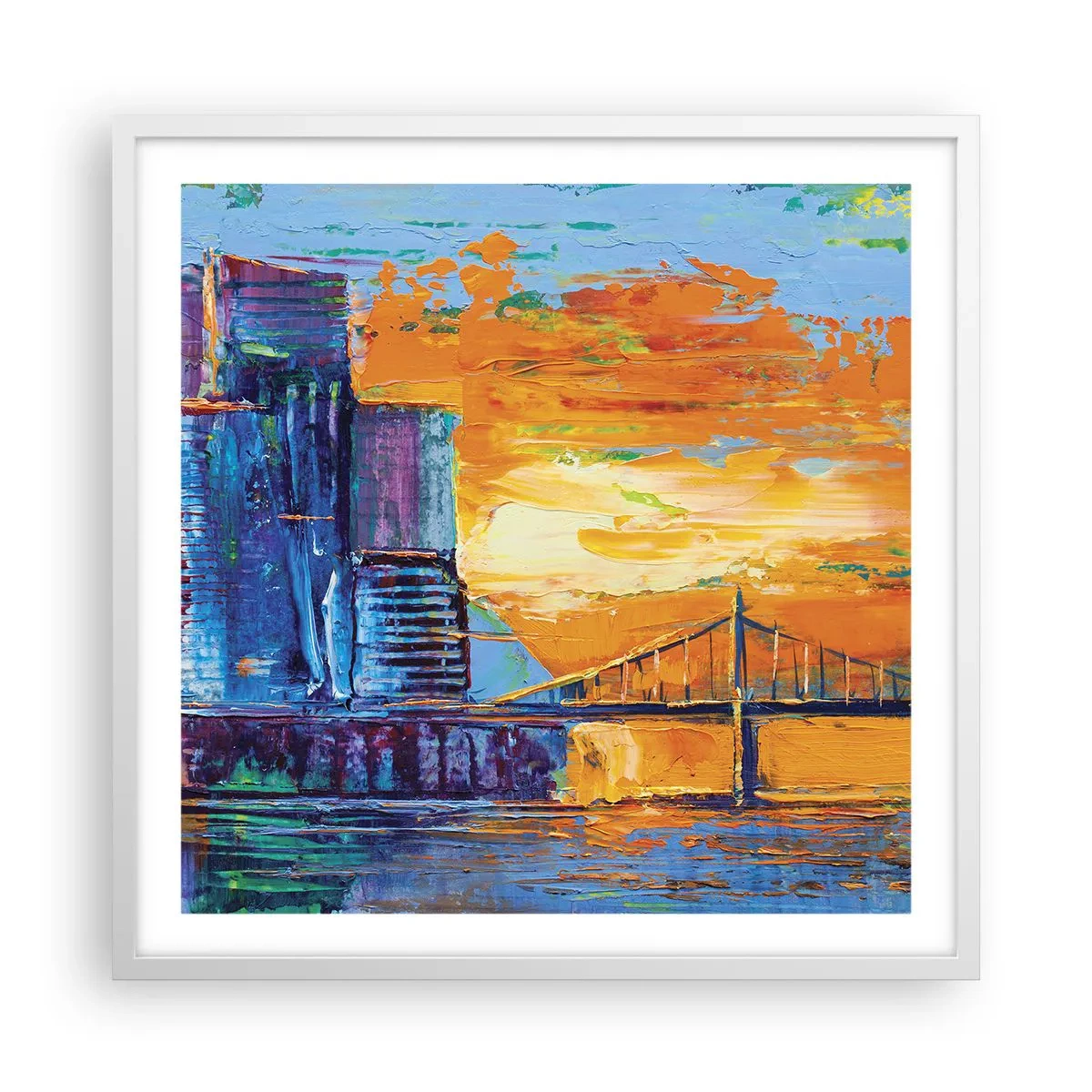 Poster in einem weißen Rahmen - Kultur und Natur - 60x60 cm