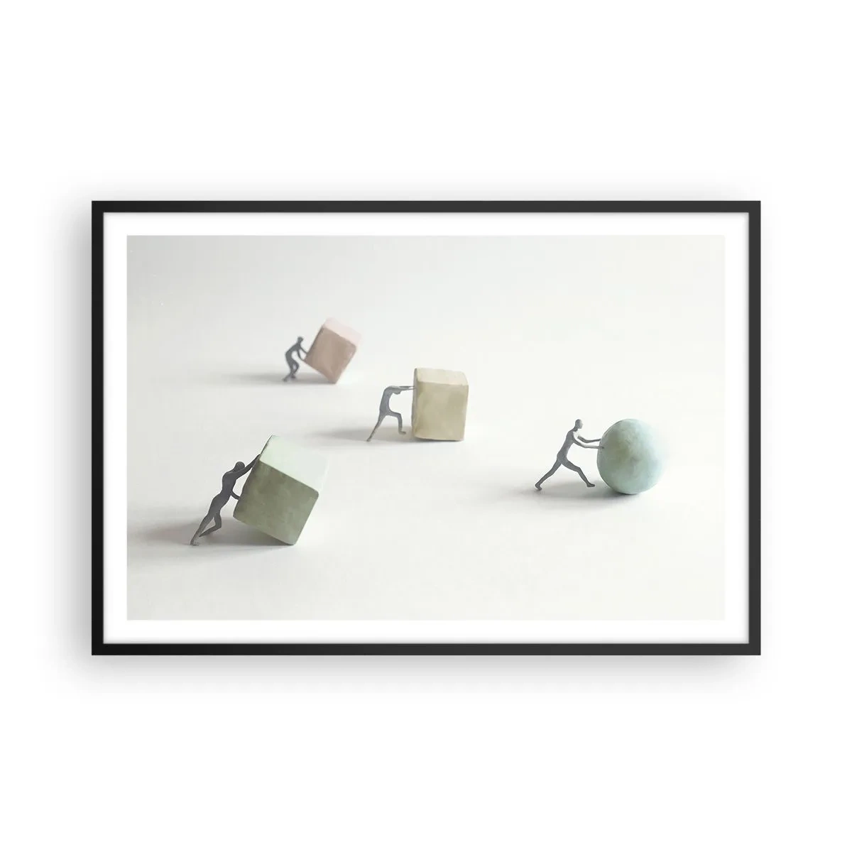 Poster in einem schwarzem Rahmen - Pures Leben - 91x61 cm