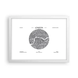 Poster in einem weißen Rahmen - Anatomie von London - 40x30 cm