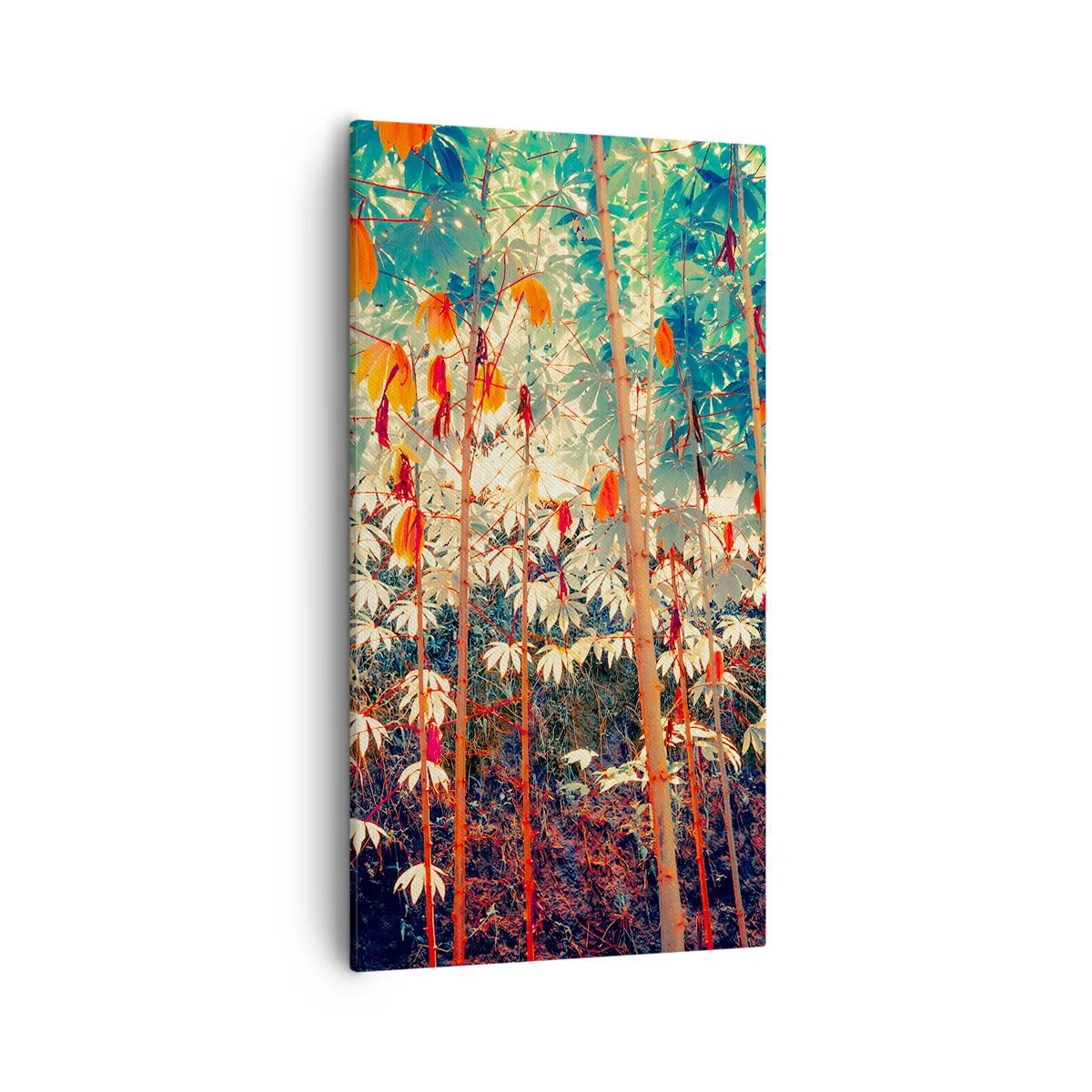 Bild auf Leinwand - Leinwandbild - Das geheime Leben der Blätter - 55x100 cm