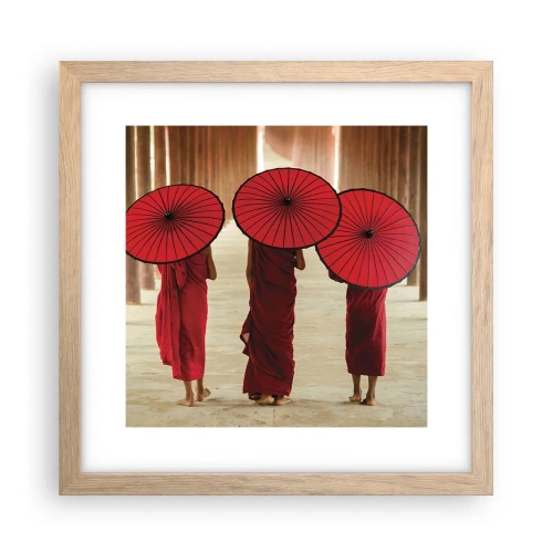 Poster in einem Rahmen aus heller Eiche - Auf dem Weg ins Reine Land - 30x30 cm