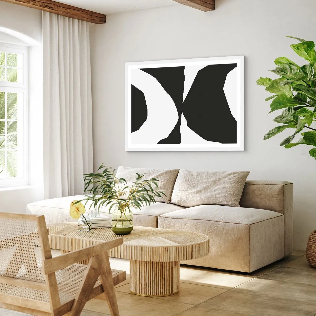 Poster in einem weißen Rahmen - Positiv negativ - 91x61 cm