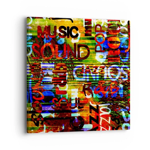 Bild auf Leinwand - Leinwandbild - Alle Farben des Klangs - 40x40 cm