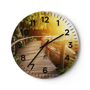 Wanduhr - Glasuhr - Noch eine Wendung, ein weiteres Wunder - 30x30 cm