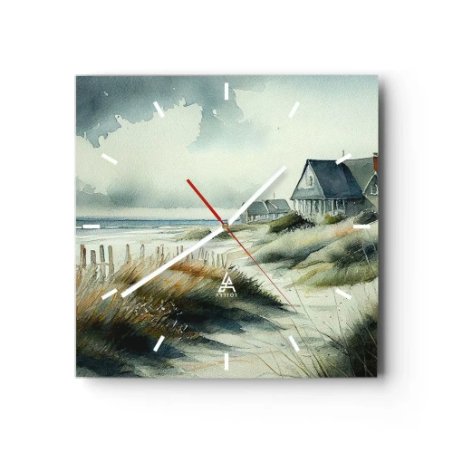 Wanduhr - Glasuhr - Abseits vom Trubel - 40x40 cm