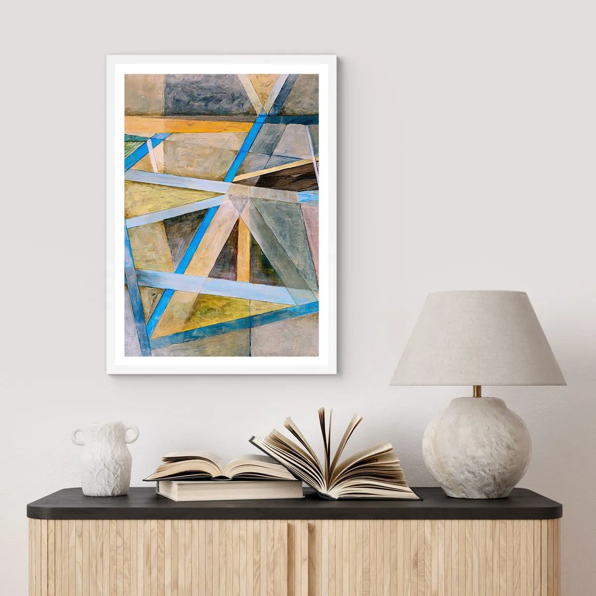 Poster in einem weißen Rahmen - Gerade oder diagonal? - 61x91 cm