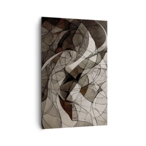 Bild auf Leinwand - Leinwandbild - Abstraktes Muster in Braun- und Erdtönen - 80x120cm - Zirkulation von Erdfarben - Moderne Wanddekoration für Wohnzimmer und Schlafzimmer ARTTOR