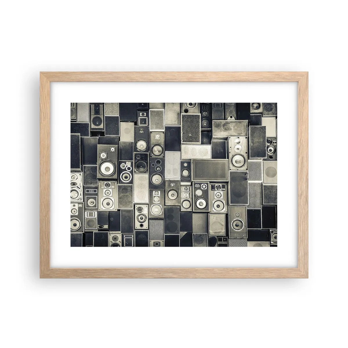 Poster in einem Rahmen aus heller Eiche - Und es ist alles in Ordnung - 40x30 cm